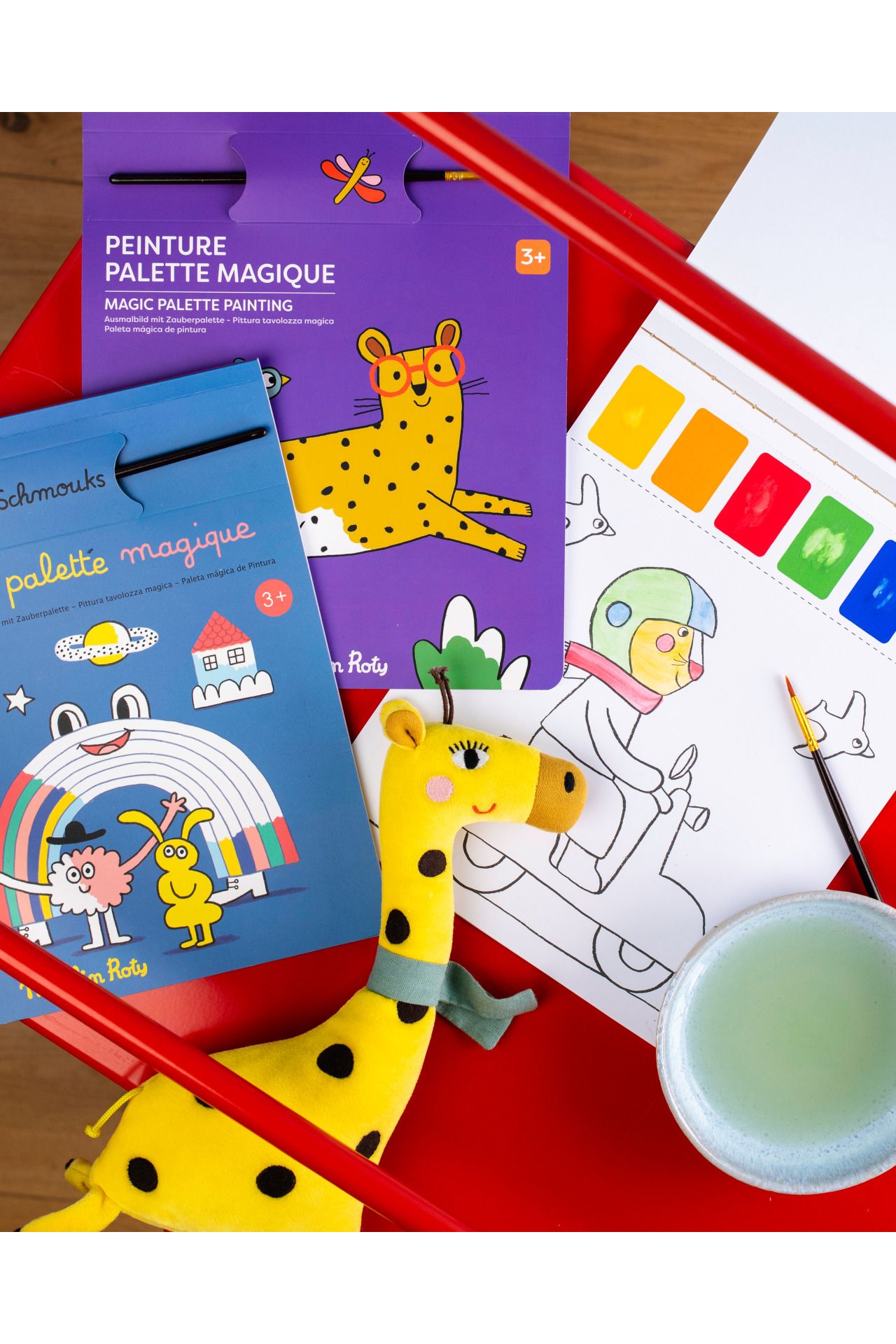 Schilderen met magisch palet - Les Schmouks van Moulin Roty | Kids Conceptstore Le Fanfare
