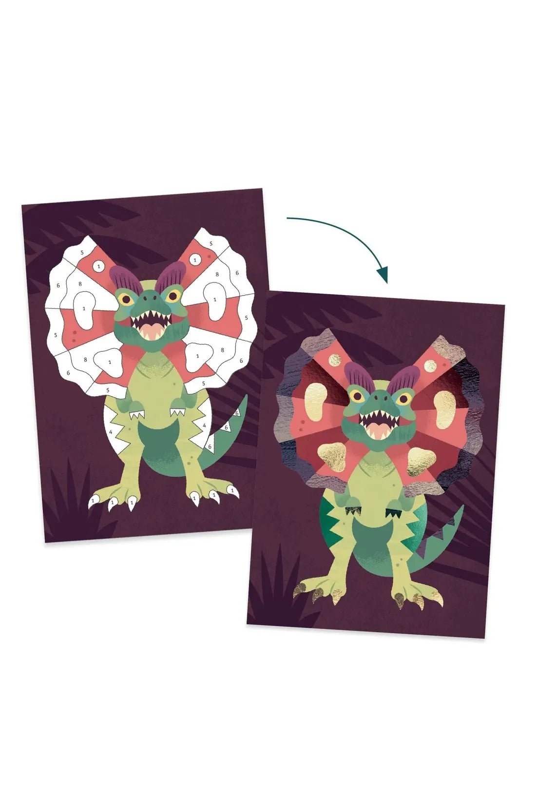 Schilderijtjes Metalisseren Jurassic van Djeco | Kids Conceptstore Le Fanfare