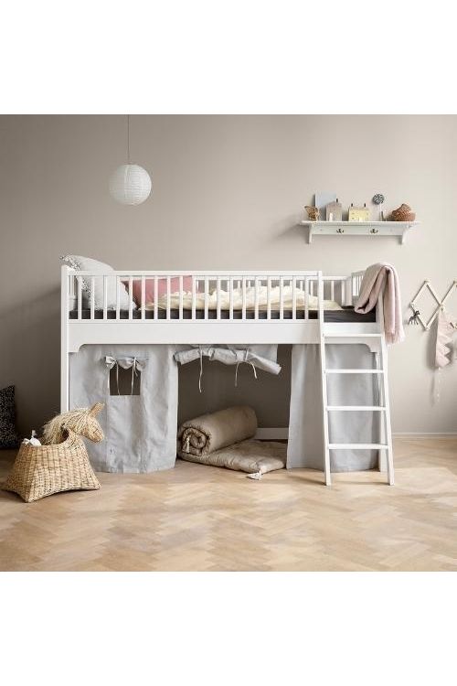 Seaside Play mattress, Classic low loft bed (200 cm), nature van Oliver Furniture | Kids Conceptstore Le Fanfare