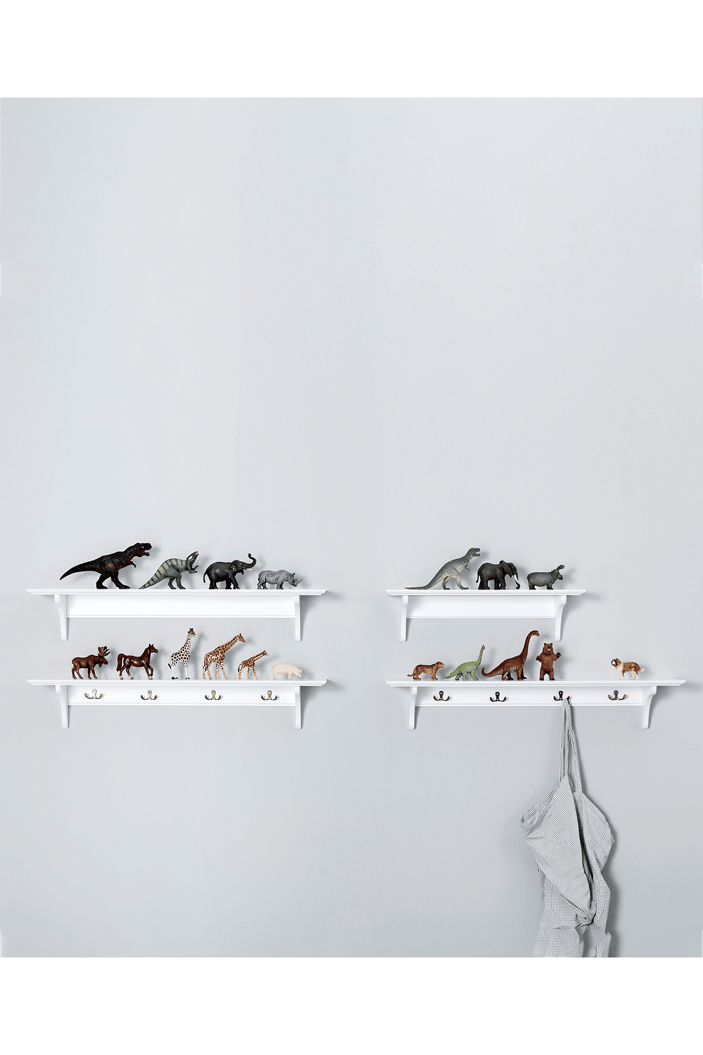 Seaside shelf with hooks, 90cm van Oliver Furniture | Kids Conceptstore Le Fanfare