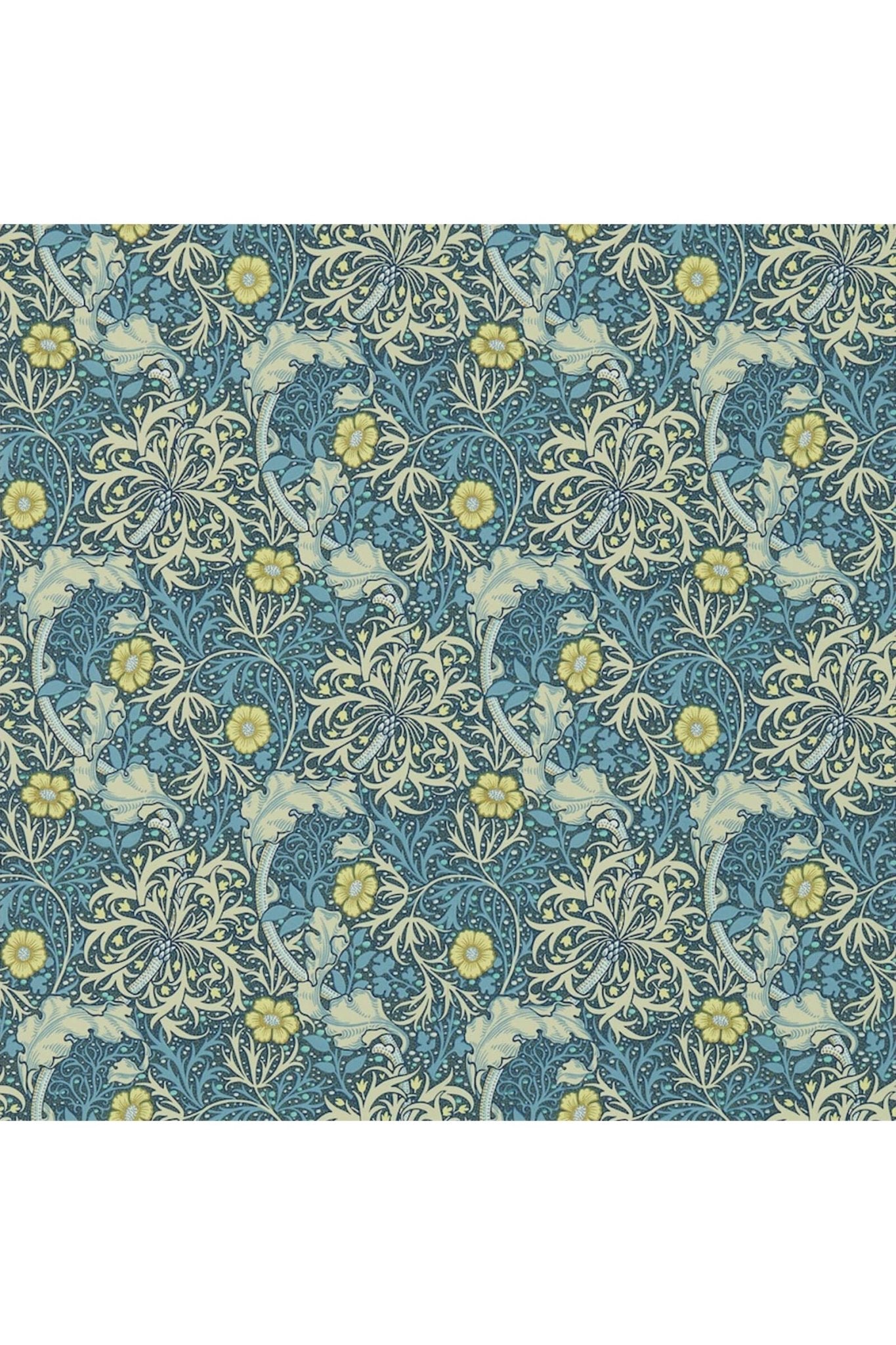 Seaweed Wallpaper - Ink/Woad van Morris & Co | Kids Conceptstore Le Fanfare