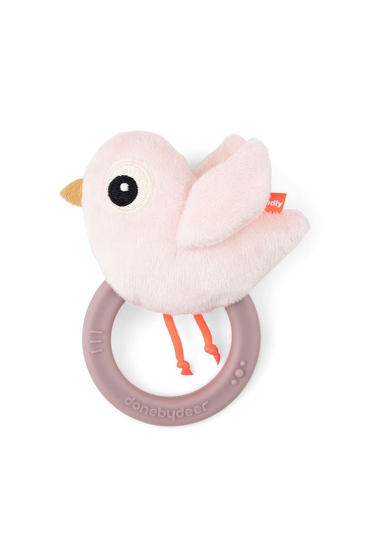 Sensory rattle w/teether | Birdee - Powder van Done by Deer | Kids Conceptstore Le Fanfare