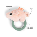 Sensory rattle w/teether | Pigee - Colour mix van Done by Deer | Kids Conceptstore Le Fanfare