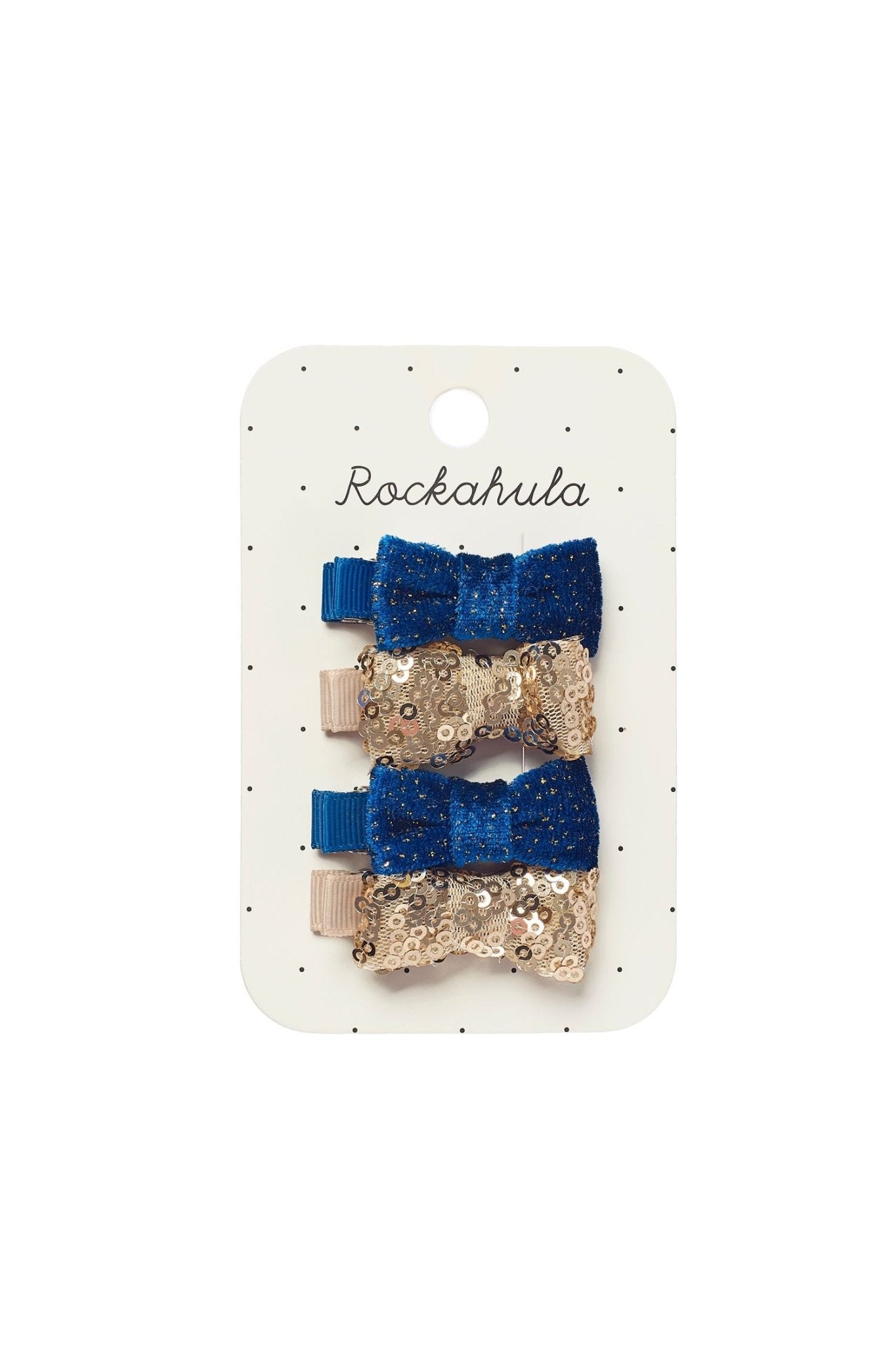 Sequin and Velvet Mini Bow Clip Set van Rockahula | Kids Conceptstore Le Fanfare