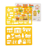 Set tekensjablonen Stad voertuigen Aujourd'hui c'est mercredi van Moulin Roty | Kids Conceptstore Le Fanfare