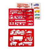 Set tekensjablonen voertuigen van Moulin Roty | Kids Conceptstore Le Fanfare