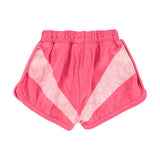shorts - pink w/ white stripes print