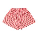 shorts - red & ecru checkered