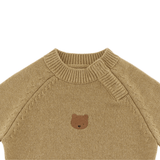 Sibbe Merino Wool Sweater - Bear - Sesame van Donsje Amsterdam | Kids Conceptstore Le Fanfare