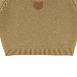 Sibbe Merino Wool Sweater - Bear - Sesame van Donsje Amsterdam | Kids Conceptstore Le Fanfare