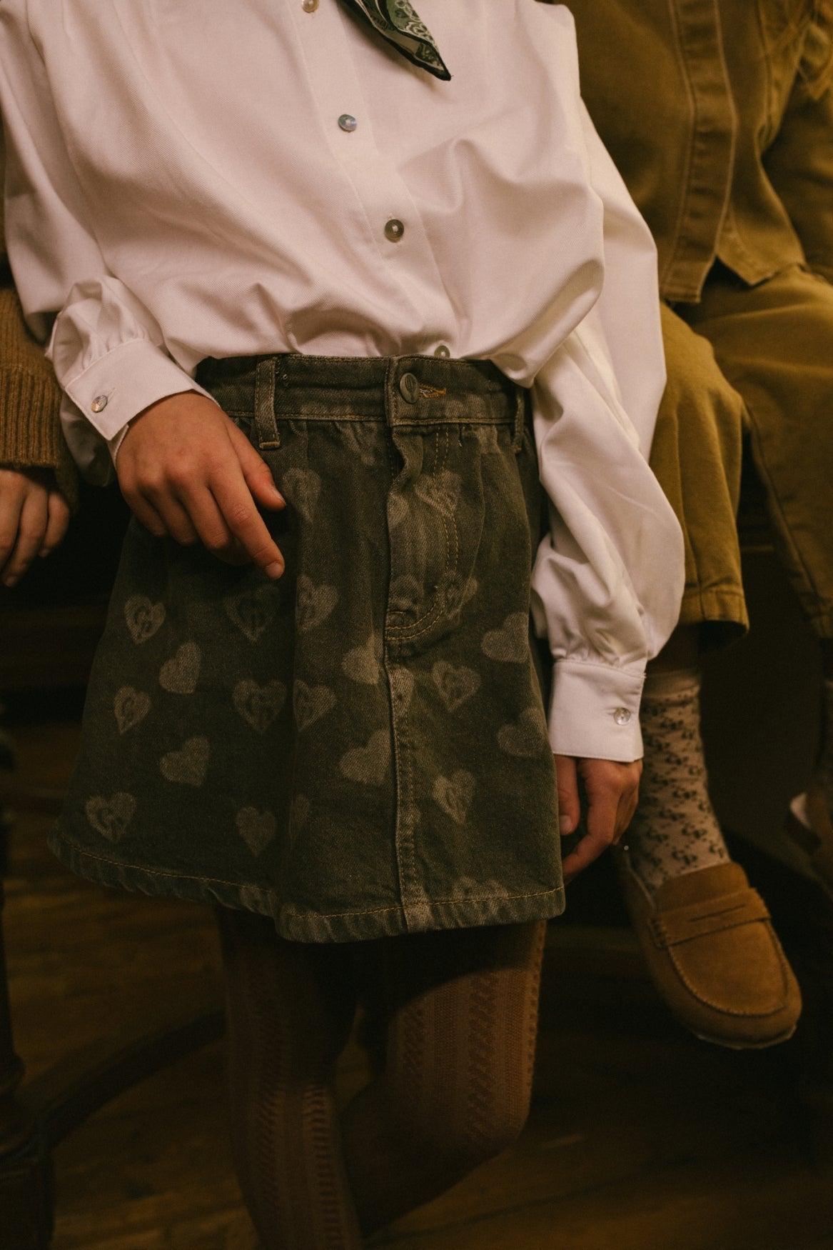Sil Skirt - Forest Green van Charlie Petite | Kids Conceptstore Le Fanfare