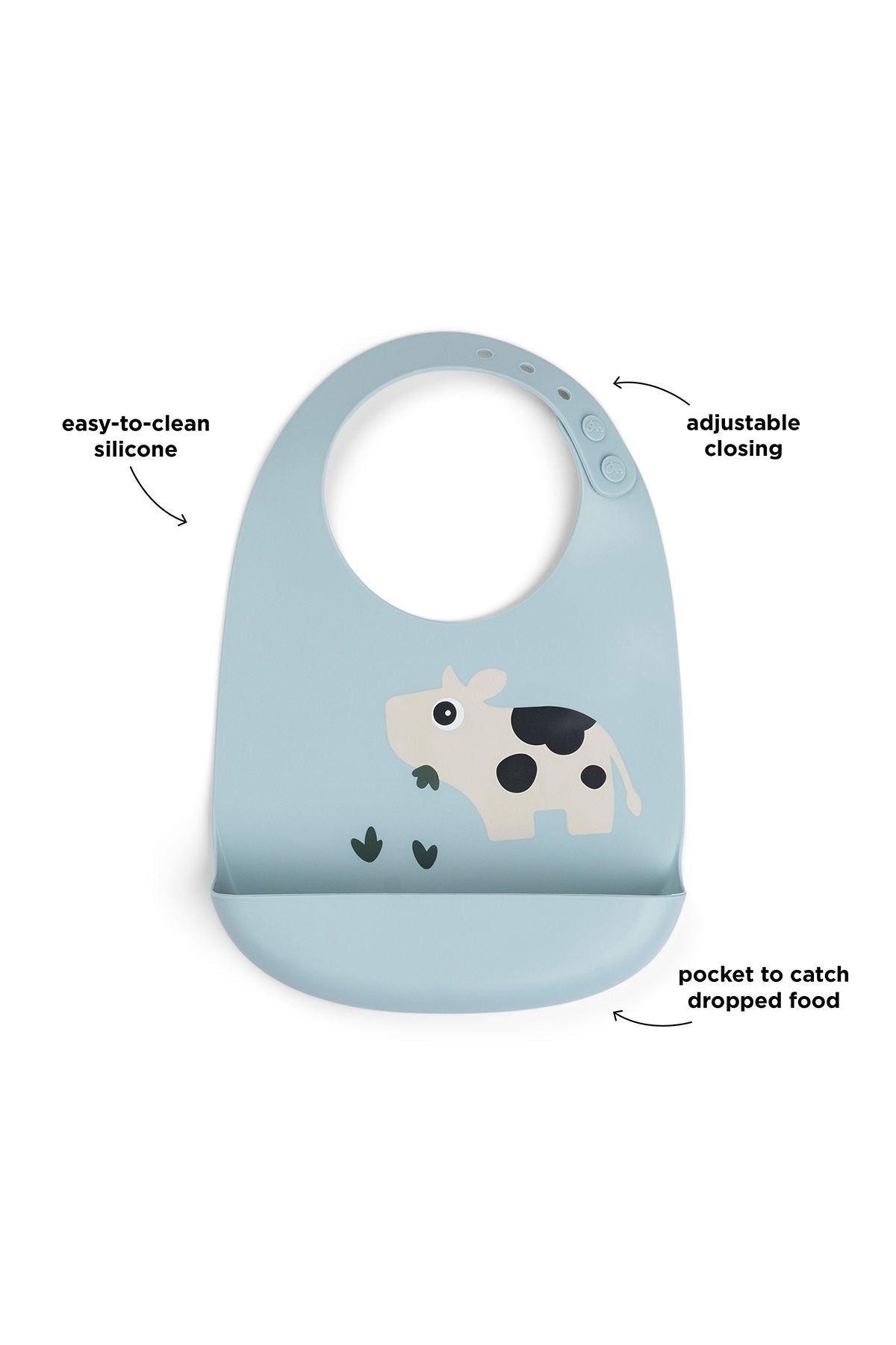 Silicone bib | Dotti - Blue van Done by Deer | Kids Conceptstore Le Fanfare