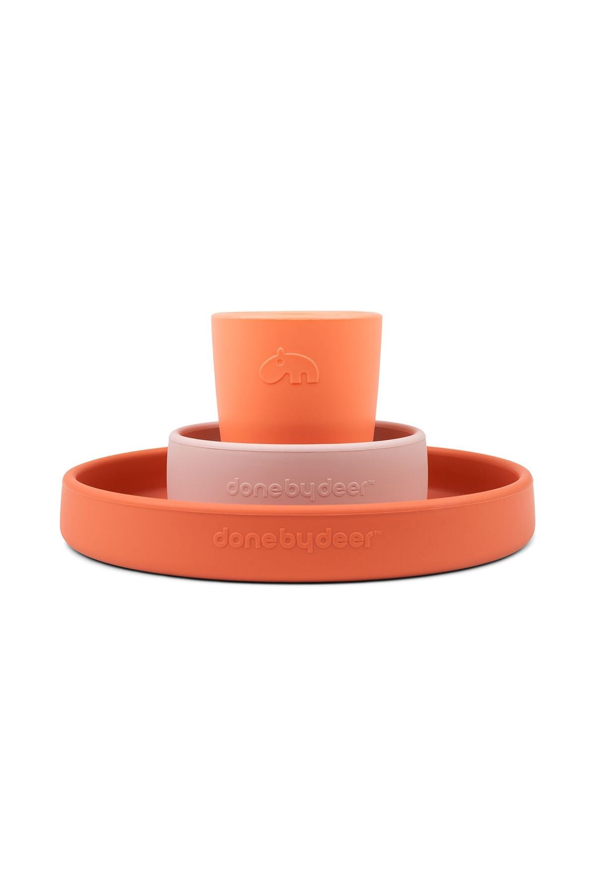 Silicone dinner set | Happy clouds - Papaya van Done by Deer | Kids Conceptstore Le Fanfare