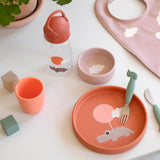 Silicone dinner set | Happy clouds - Papaya van Done by Deer | Kids Conceptstore Le Fanfare