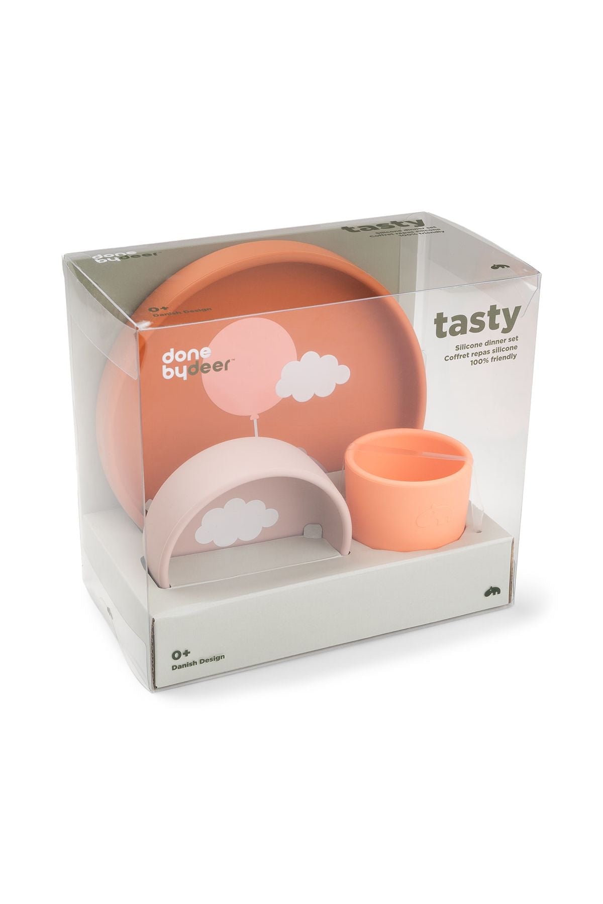 Silicone dinner set | Happy clouds - Papaya van Done by Deer | Kids Conceptstore Le Fanfare