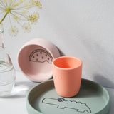 Silicone dinner set Croco Green/Powder/Coral