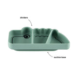 Silicone Stick&Stay snack plate | Croco - Green van Done by Deer | Kids Conceptstore Le Fanfare