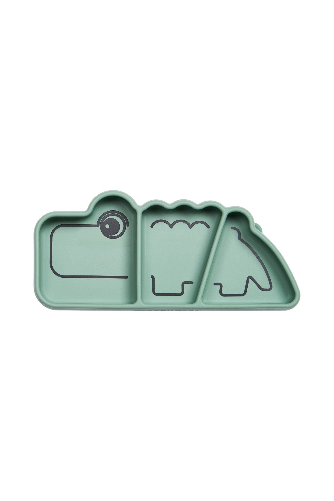 Silicone Stick&Stay snack plate | Croco - Green van Done by Deer | Kids Conceptstore Le Fanfare
