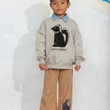Skunk chenille sweatshirt - Grey van Mini Rodini | Kids Conceptstore Le Fanfare