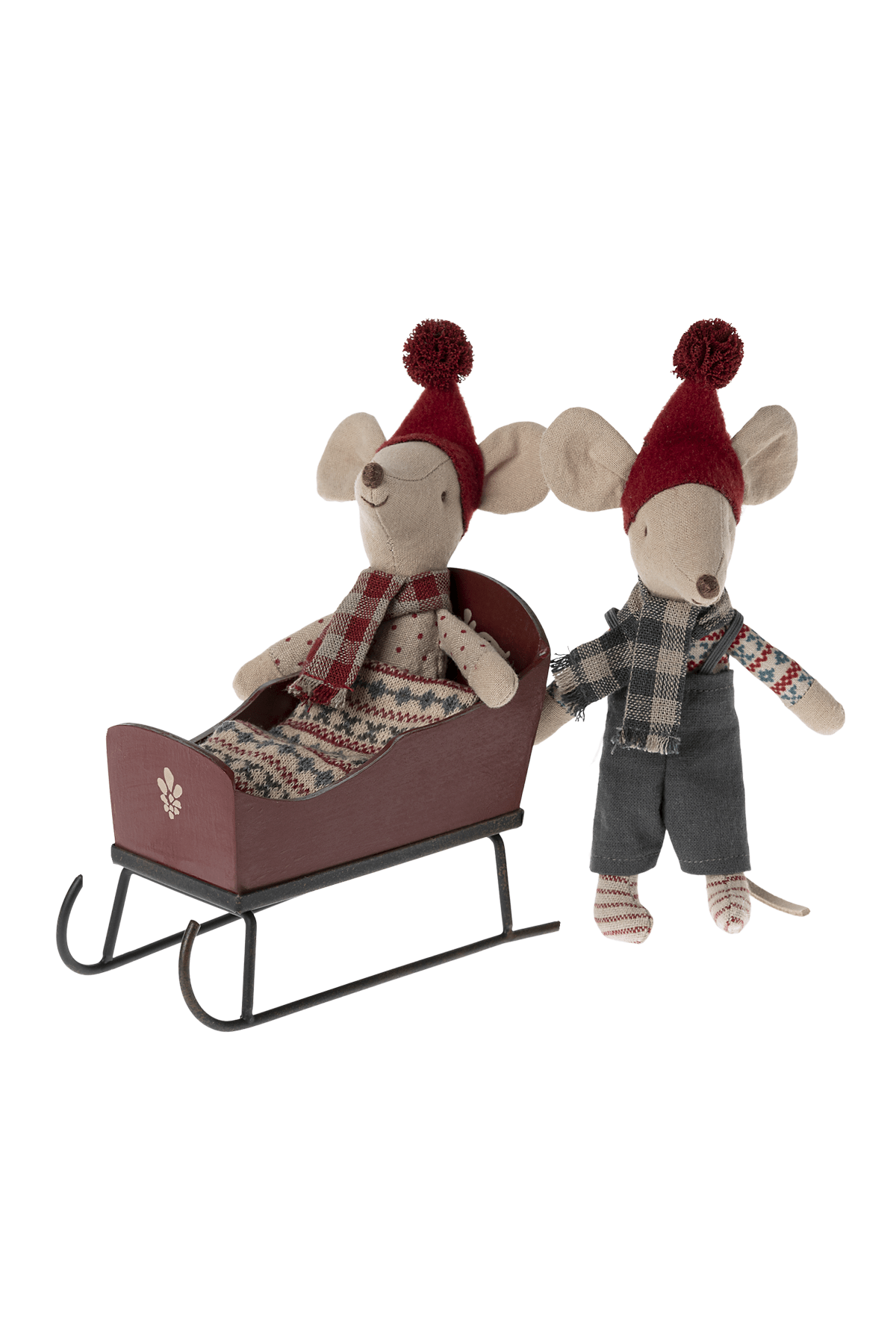 Sleigh, Mouse - Red van Maileg | Kids Conceptstore Le Fanfare