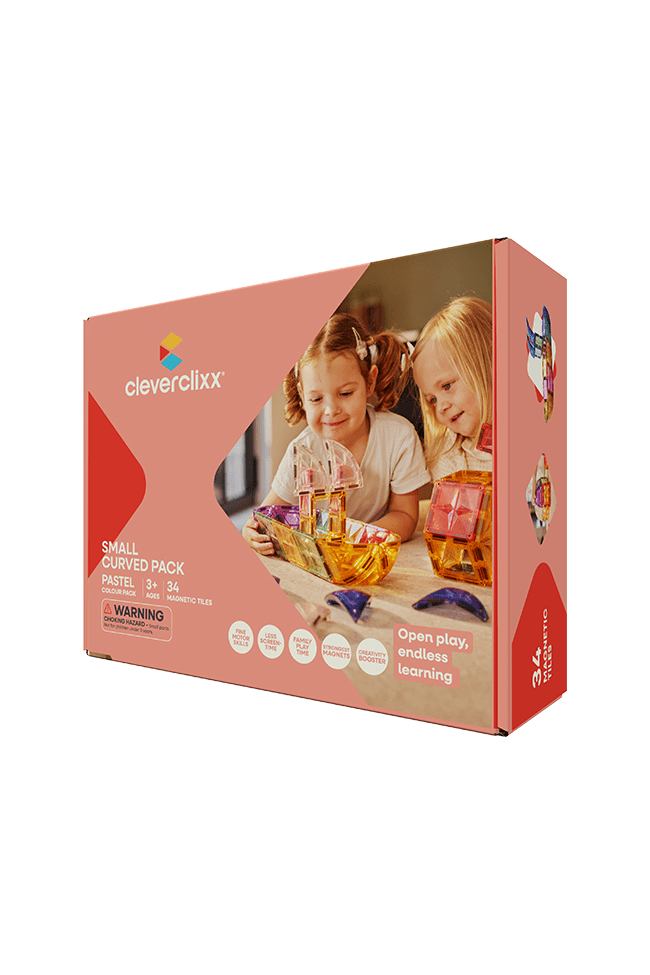 Small Curved Pack Pastel | 34 Stuks van Cleverclixx | Kids Conceptstore Le Fanfare