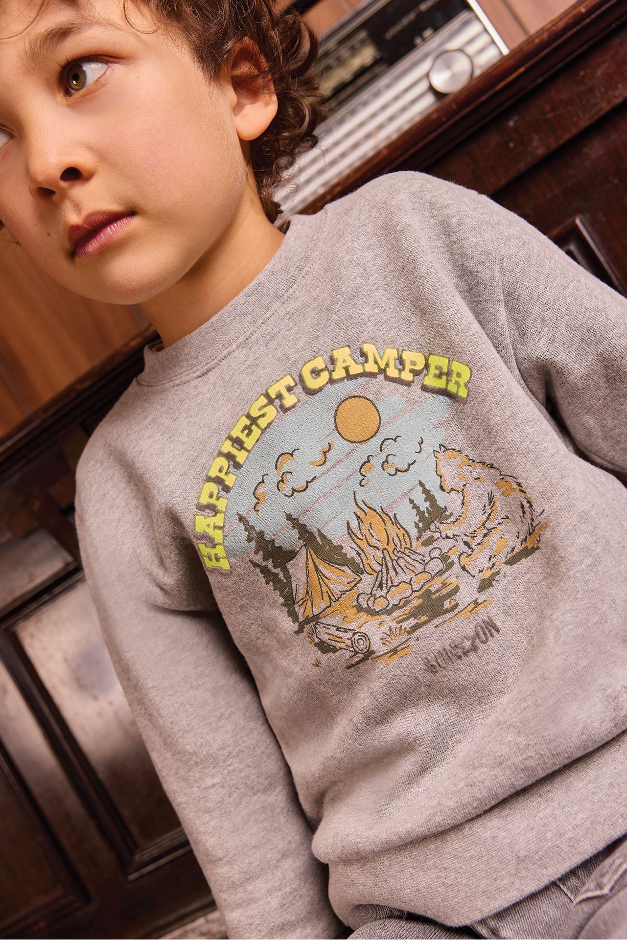 Smile happiest - Gris chine van BONTON | Kids Conceptstore Le Fanfare