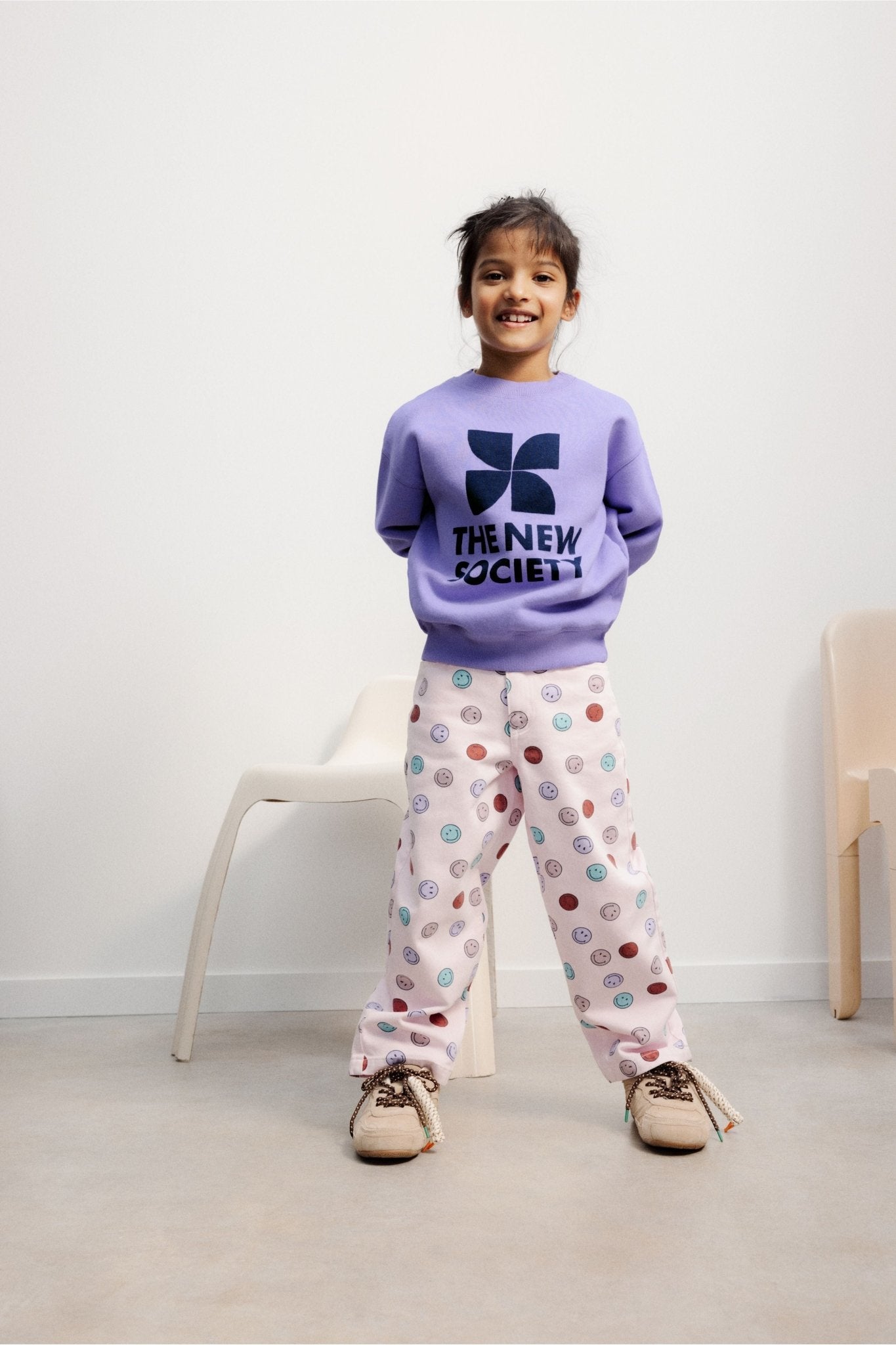 Smiley Denim Trouser van The New Society | Kids Conceptstore Le Fanfare