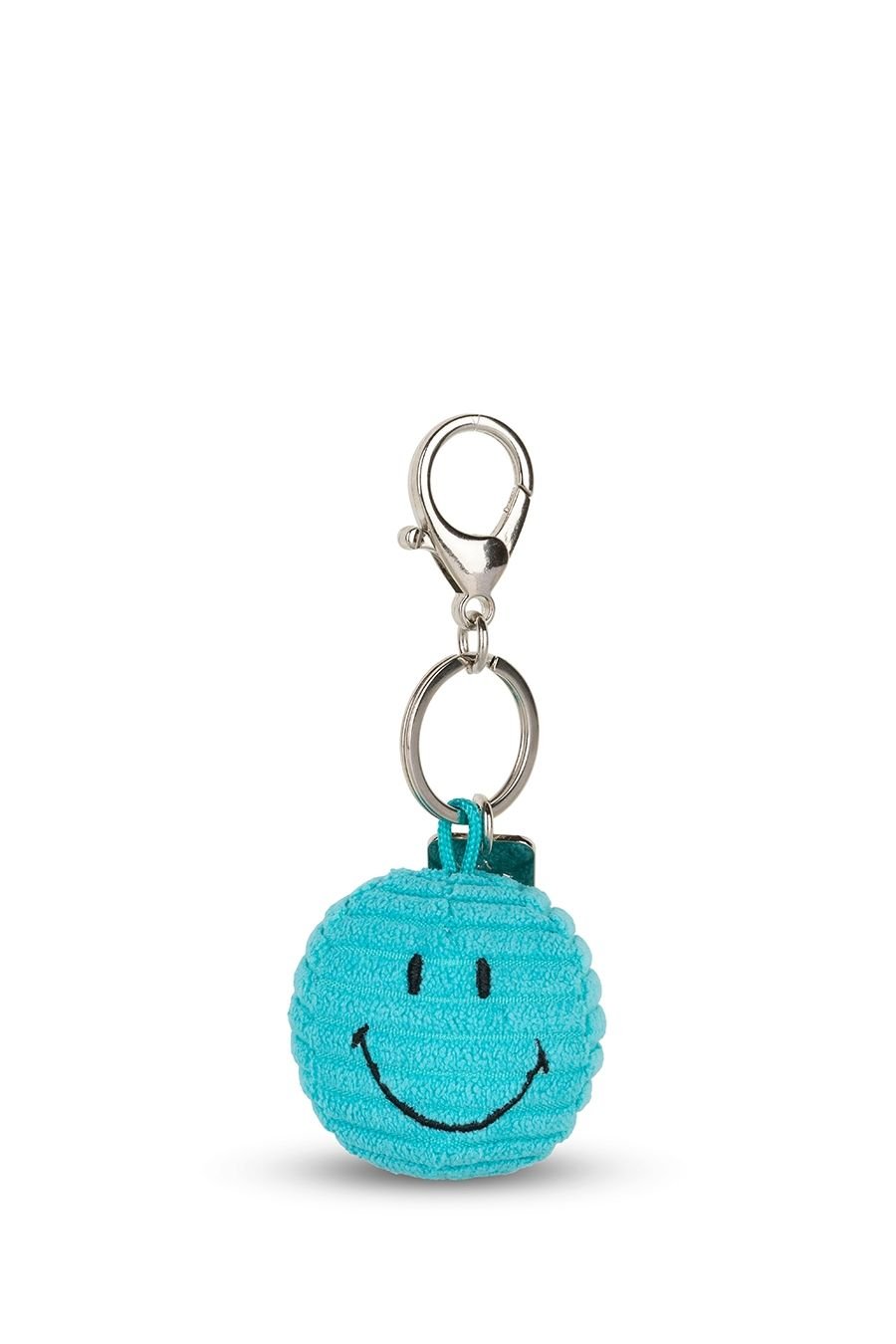 Smiley Keychain ECO Corduroy - Teal van BON TON TOYS | Kids Conceptstore Le Fanfare