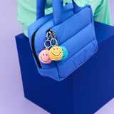 Smiley Keychain ECO Corduroy - Teal van BON TON TOYS | Kids Conceptstore Le Fanfare