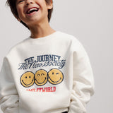 Smiley Sweatshirt Whisper White van The New Society | Kids Conceptstore Le Fanfare