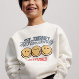 Smiley Sweatshirt Whisper White van The New Society | Kids Conceptstore Le Fanfare