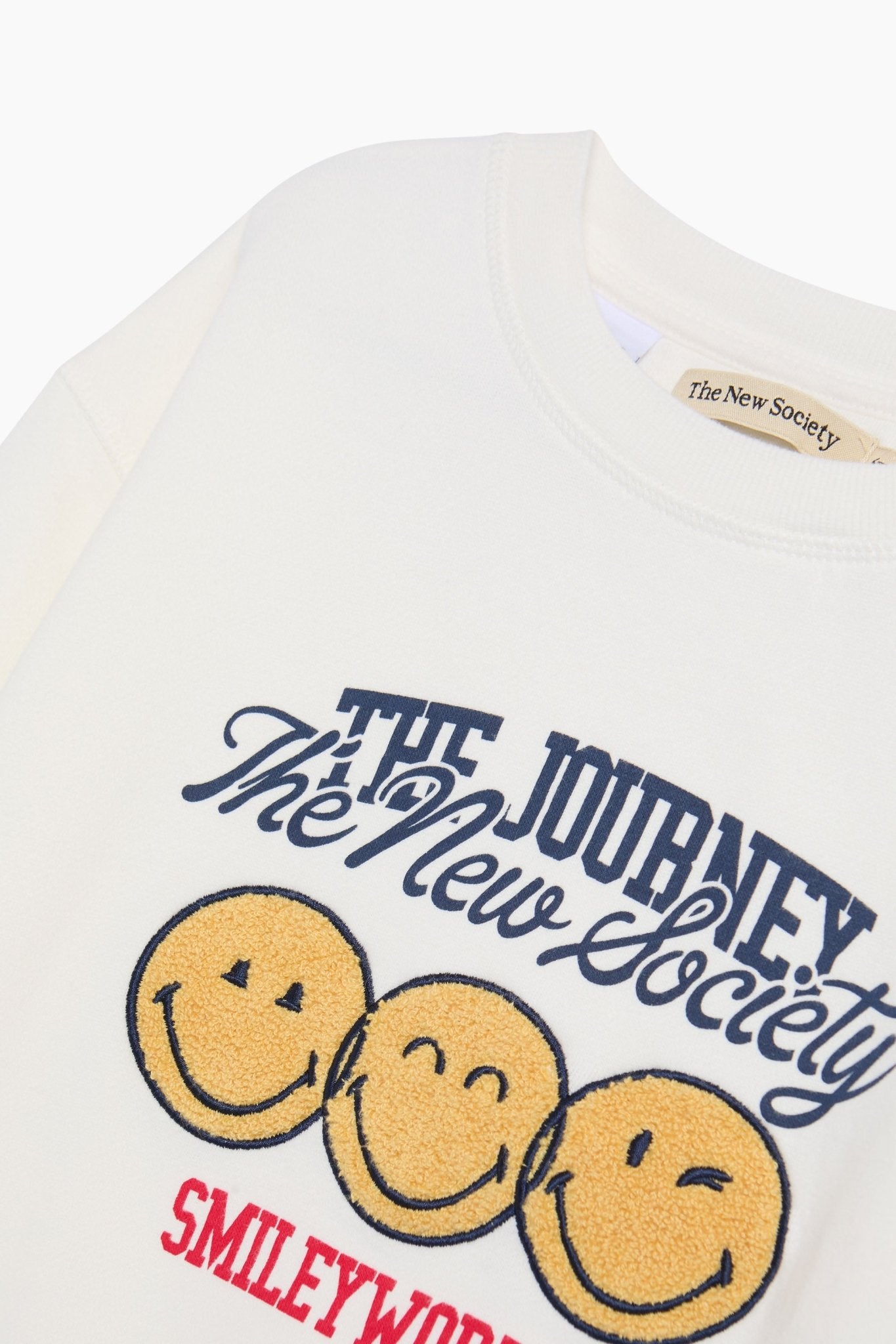 Smiley Sweatshirt Whisper White van The New Society | Kids Conceptstore Le Fanfare