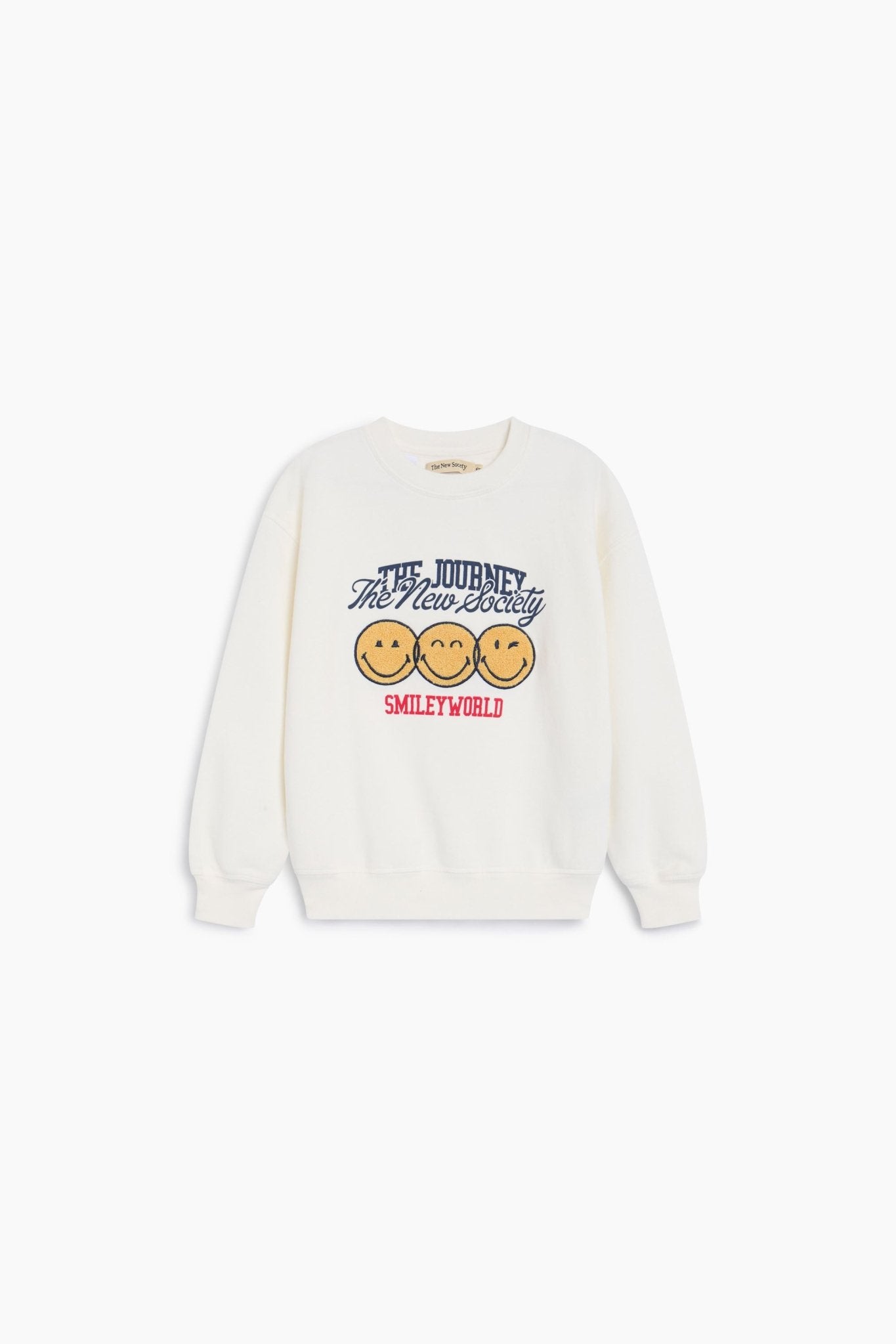 Smiley Sweatshirt Whisper White van The New Society | Kids Conceptstore Le Fanfare