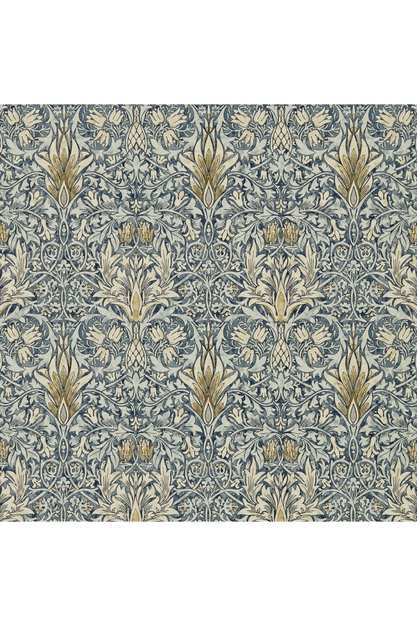 Snakeshead Wallpaper - Indigo/Cumin van Morris & Co | Kids Conceptstore Le Fanfare