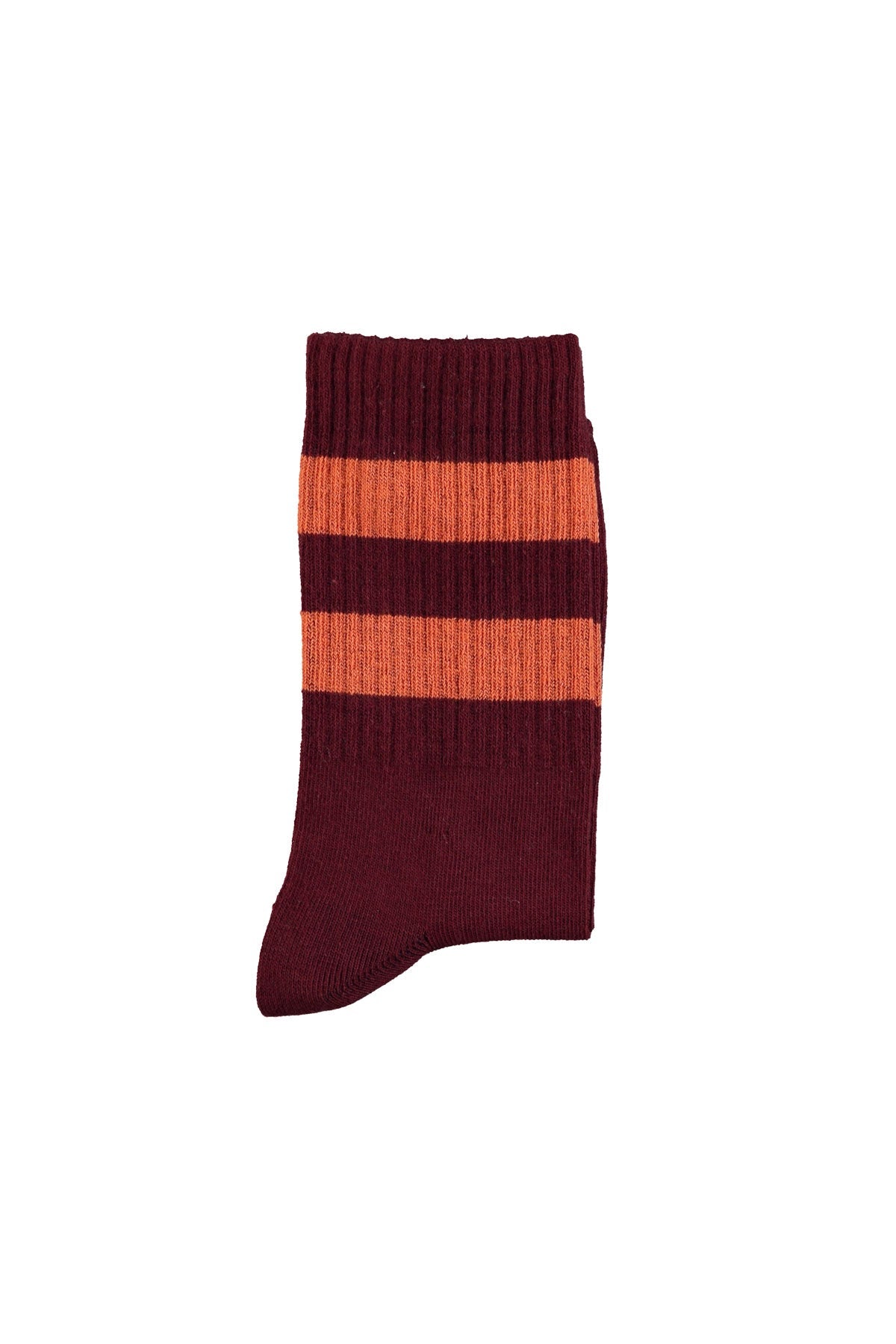 Socks - Bordeaux with orange stripes van Piupiuchick | Kids Conceptstore Le Fanfare