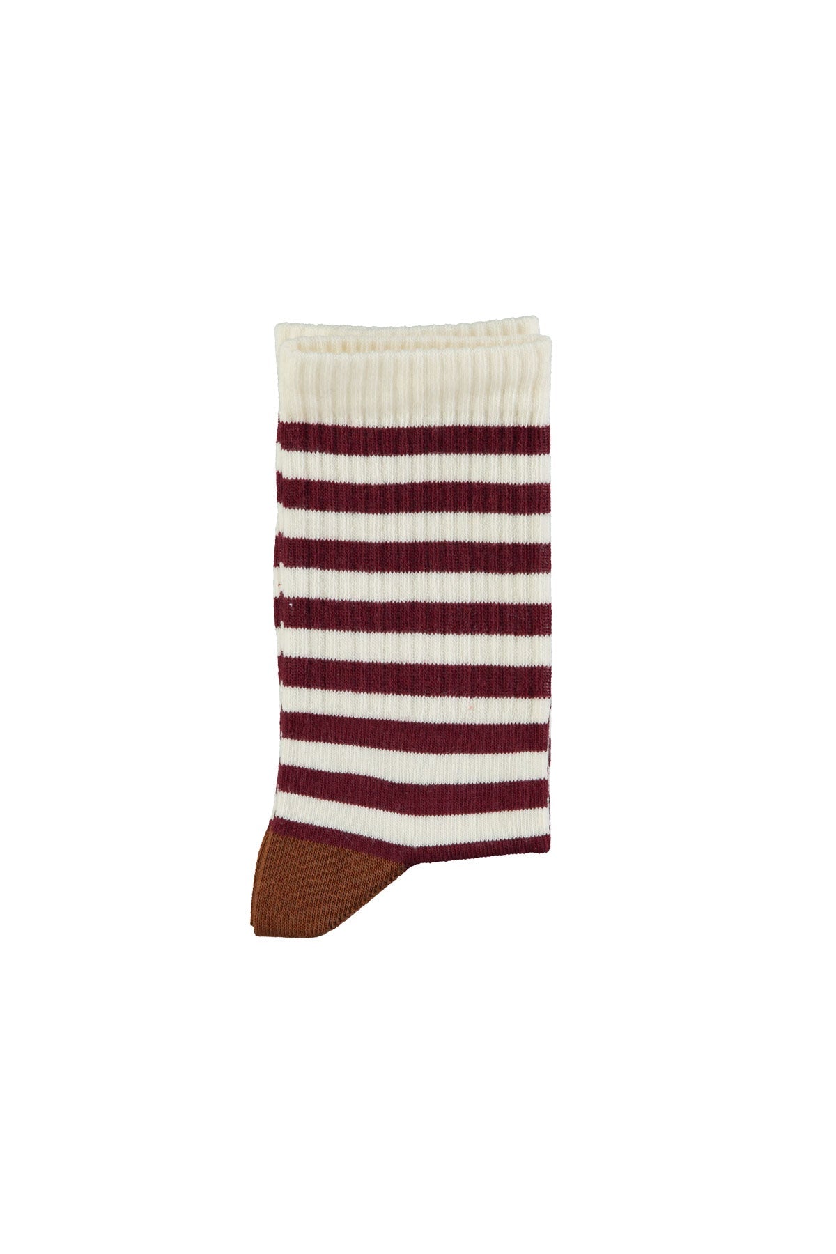 Socks - Eru and bordeaux stripes van Piupiuchick | Kids Conceptstore Le Fanfare