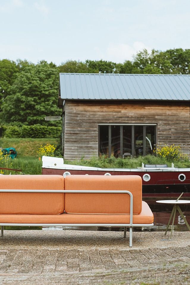 Sofabed Frame Grey - Cushions Faded Orange van Weltevree | Kids Conceptstore Le Fanfare