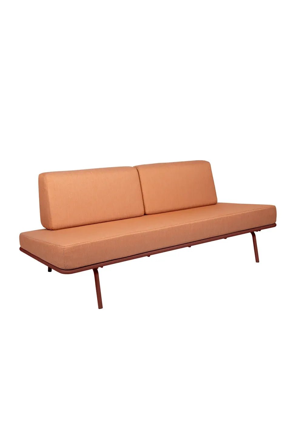 Sofabed Frame Red - Cushions Faded Orange van Weltevree | Kids Conceptstore Le Fanfare