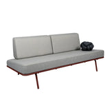 Sofabed Frame Red - Cushions Light Grey