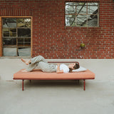 Sofabed Frame Red - Cushions Faded Orange