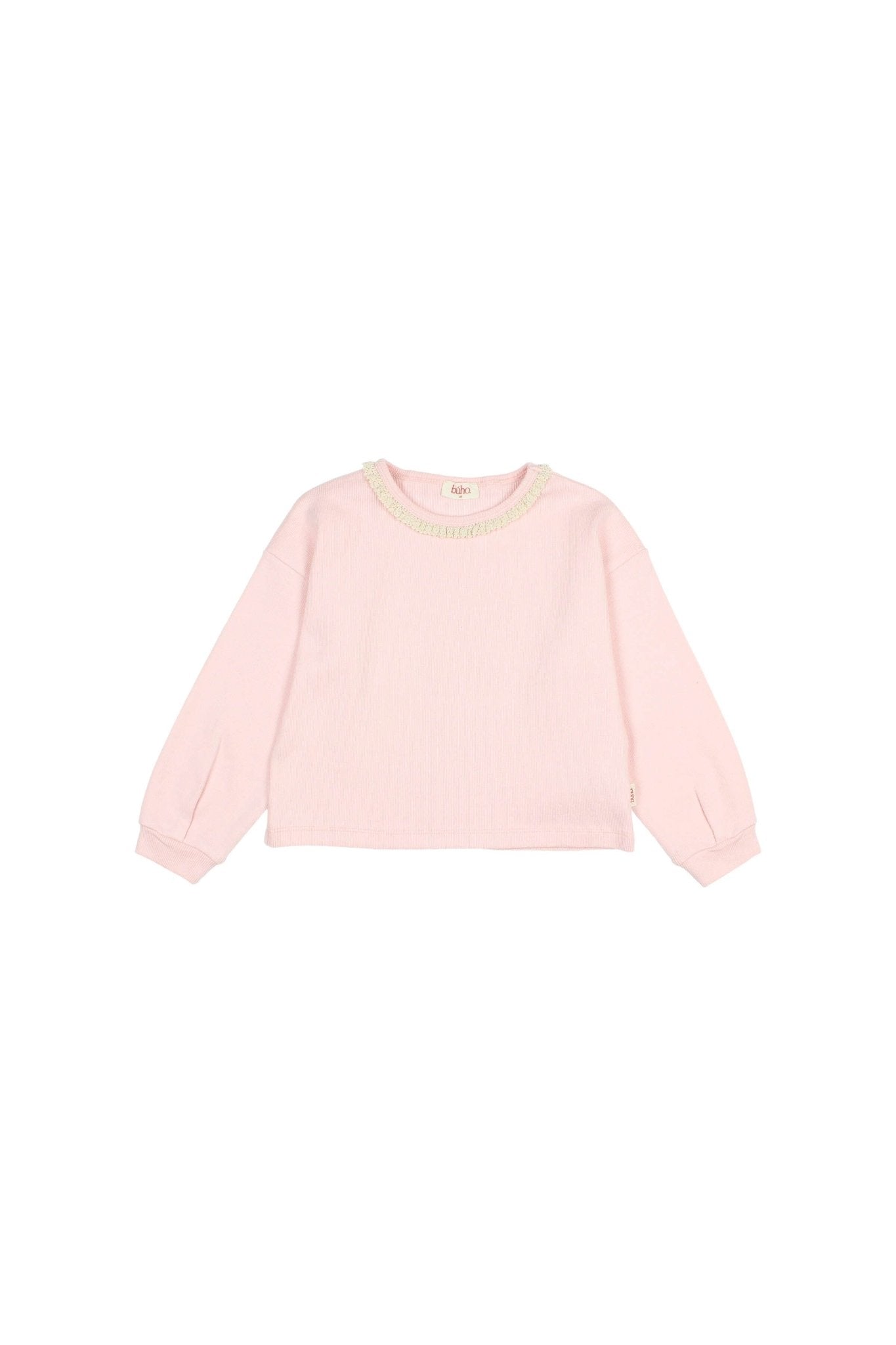 Soft rib girly t-shirt - Rose van Búho | Kids Conceptstore Le Fanfare