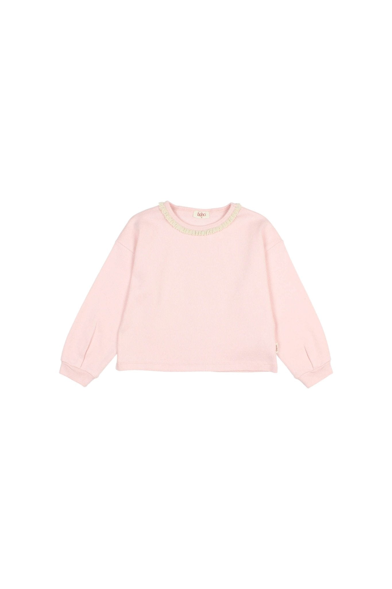 Soft rib girly t-shirt - Rose van Búho | Kids Conceptstore Le Fanfare
