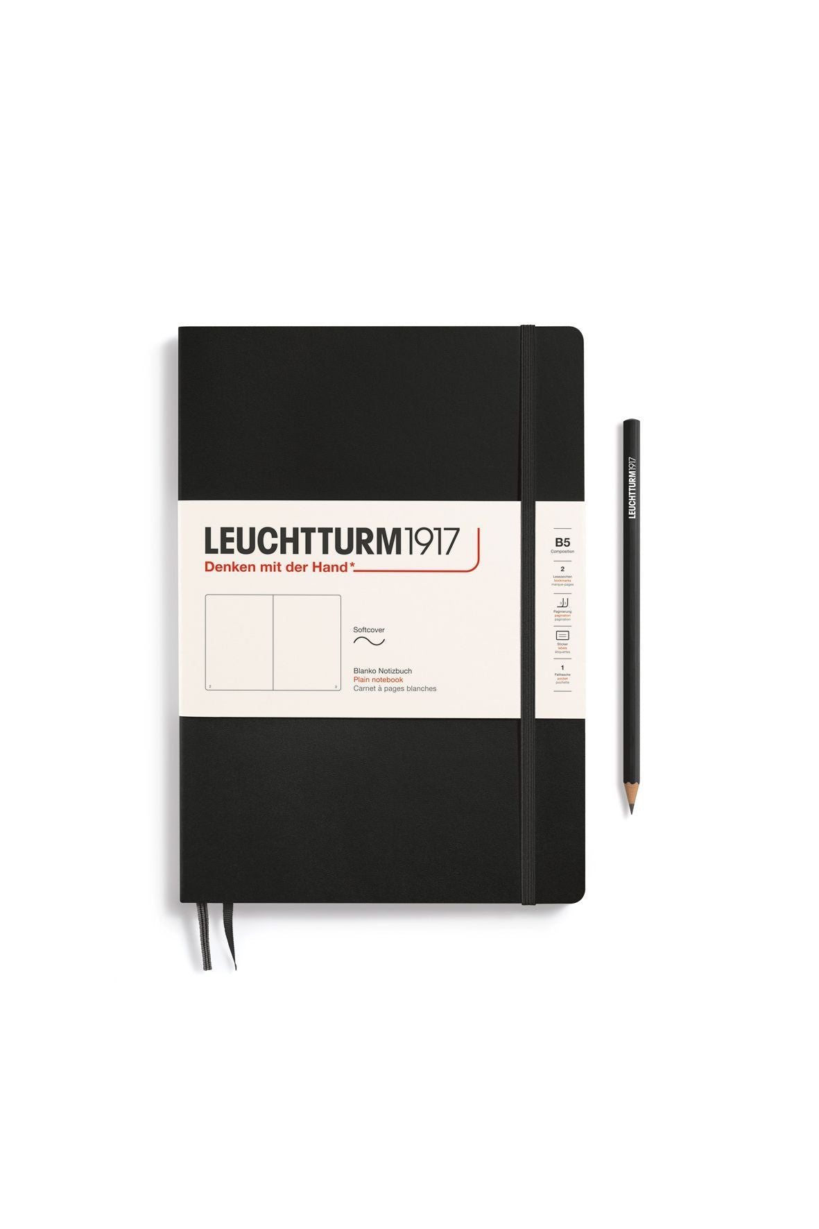 Softcover Composition black, plain van LEUCHTTURM1917 | Kids Conceptstore Le Fanfare