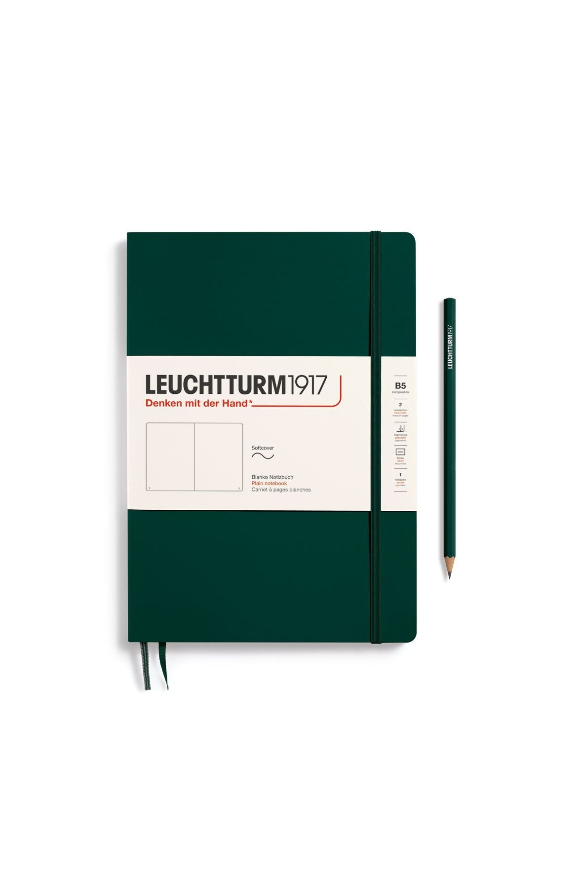 Softcover Composition forest green, plain van LEUCHTTURM1917 | Kids Conceptstore Le Fanfare