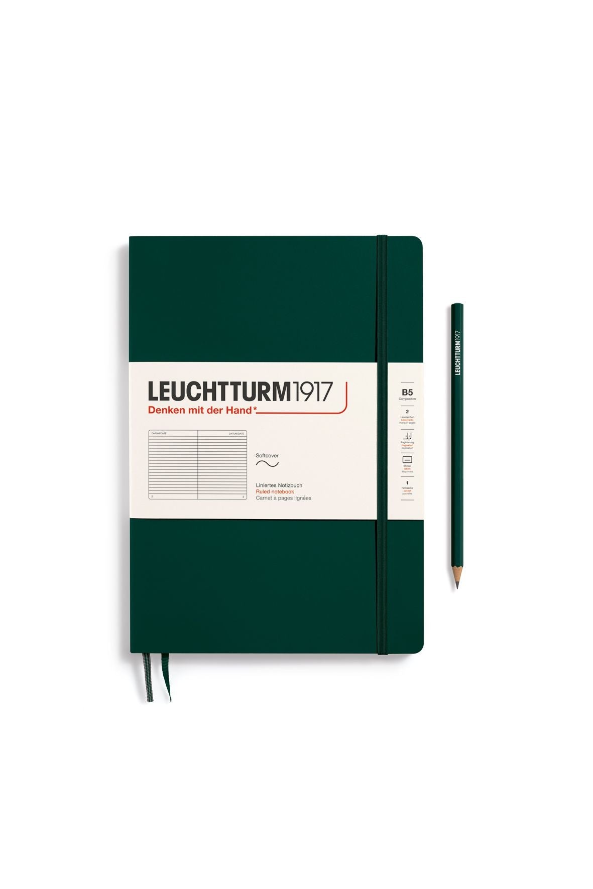 Softcover Composition forest green, ruled van LEUCHTTURM1917 | Kids Conceptstore Le Fanfare