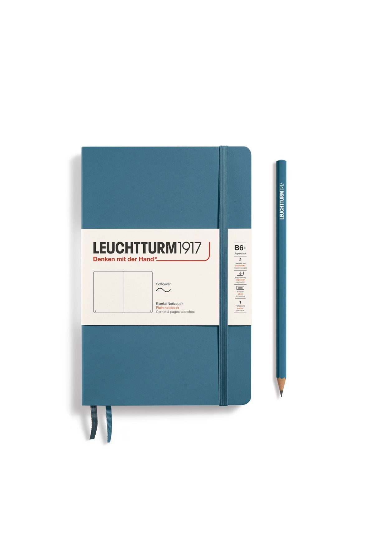 Softcover Paperback stone blue, plain van LEUCHTTURM1917 | Kids Conceptstore Le Fanfare