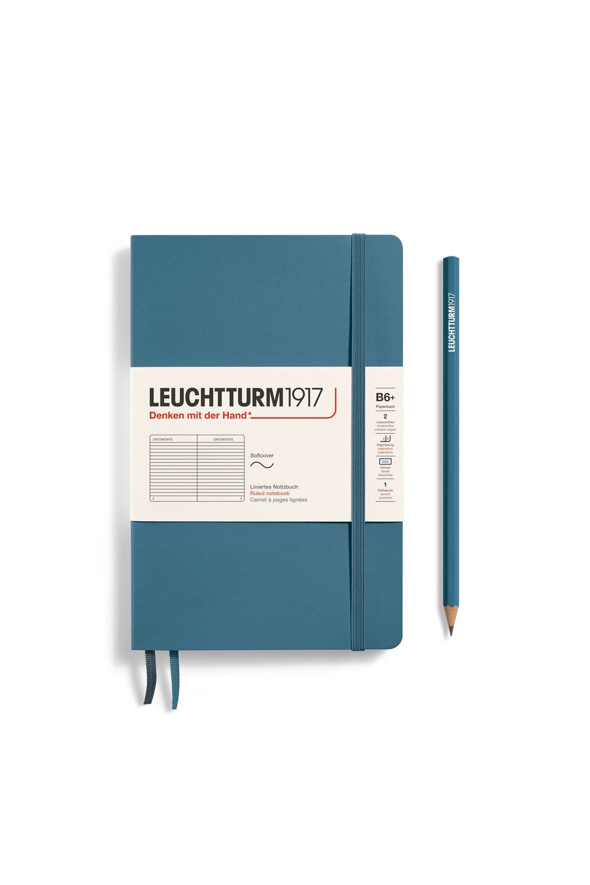 Softcover Paperback stone blue, ruled van LEUCHTTURM1917 | Kids Conceptstore Le Fanfare