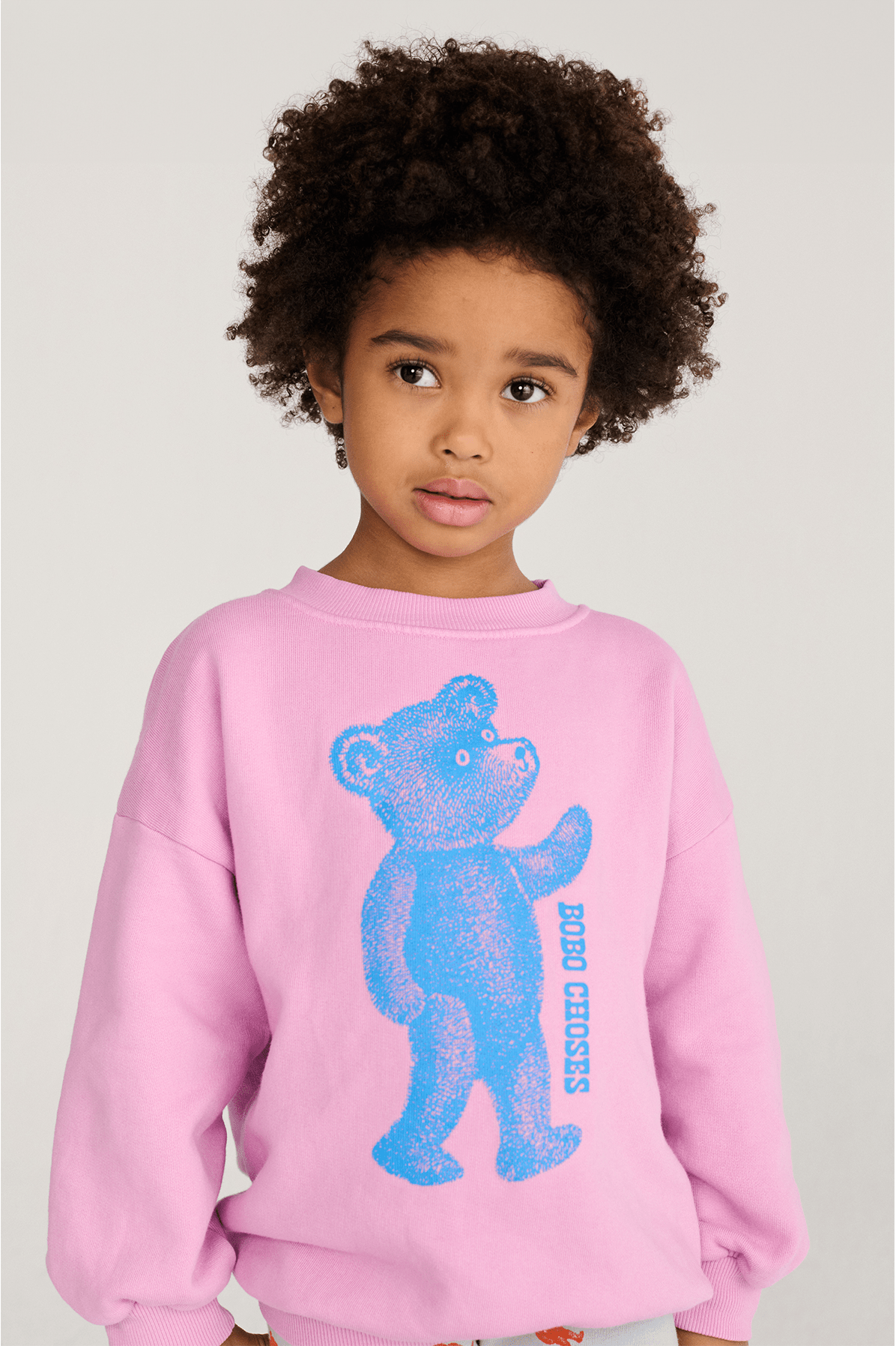 Softpaw Monster sweatshirt - Pink van Bobo Choses | Kids Conceptstore Le Fanfare
