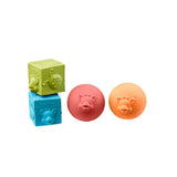 Sophie de giraf So'Pure set van 2 speelballen en 2 stapelblokken van Sophie de giraf | Kids Conceptstore Le Fanfare