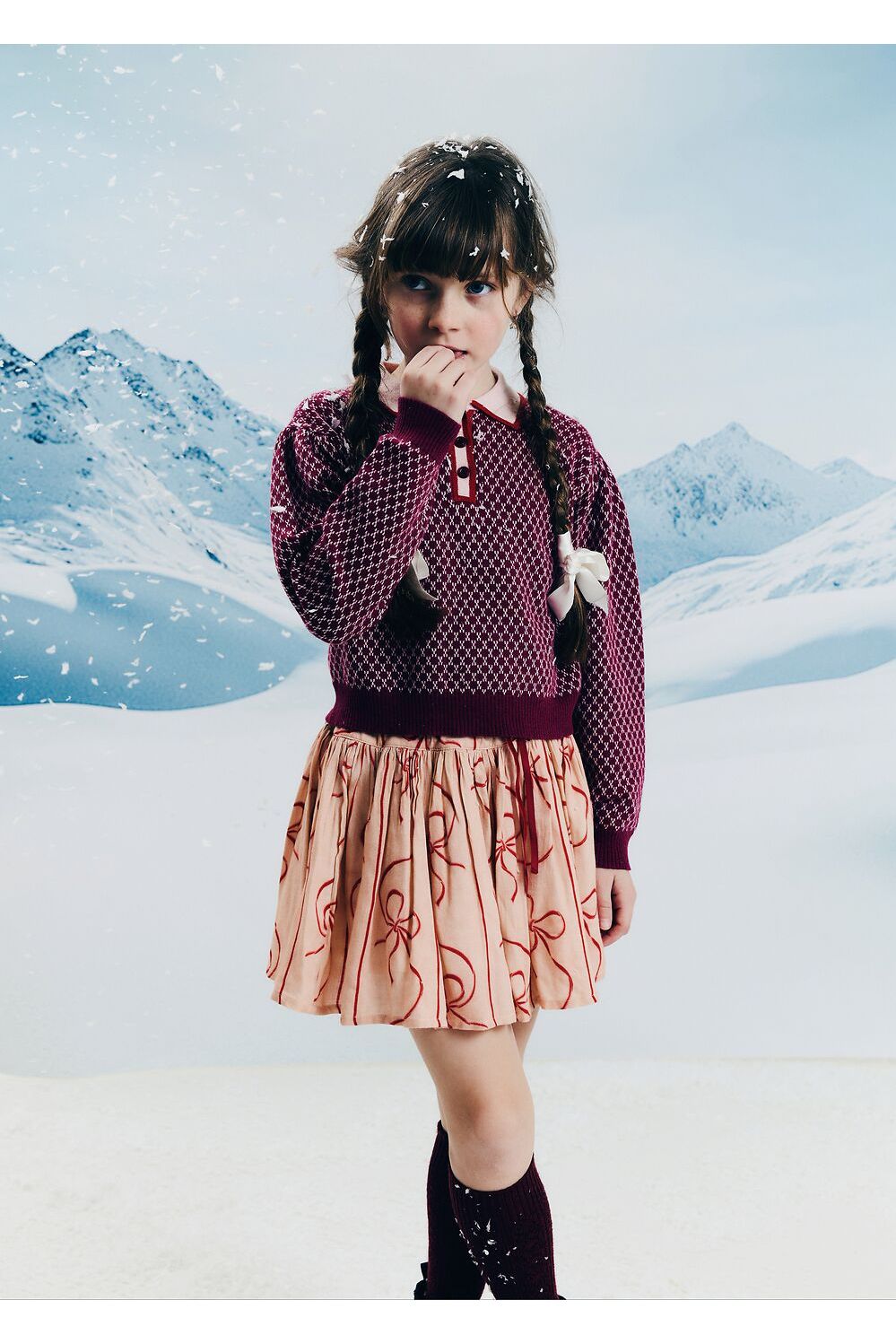 Sprinter bows skirt - Rose van Morley | Kids Conceptstore Le Fanfare